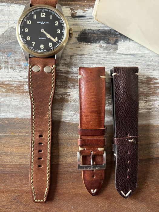 Montblanc-1858 мъжки швейцарски автомат,военен винтидж стил 44 мм фул