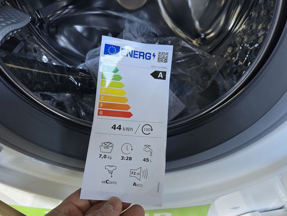 Нова инверторна пералня MUHLER IWM7120MWA, Alice, 7kg, 1200rpm