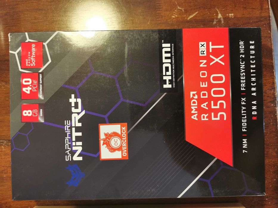 Placa video Sapphire RX 5500 XT NITRO+ 8gb GDDR6