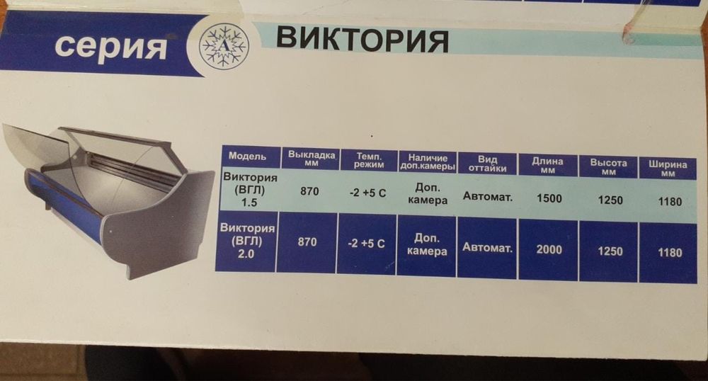 Витринный холодильник, б/у