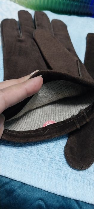 Перчатки замшевые новые натурал чехославакия