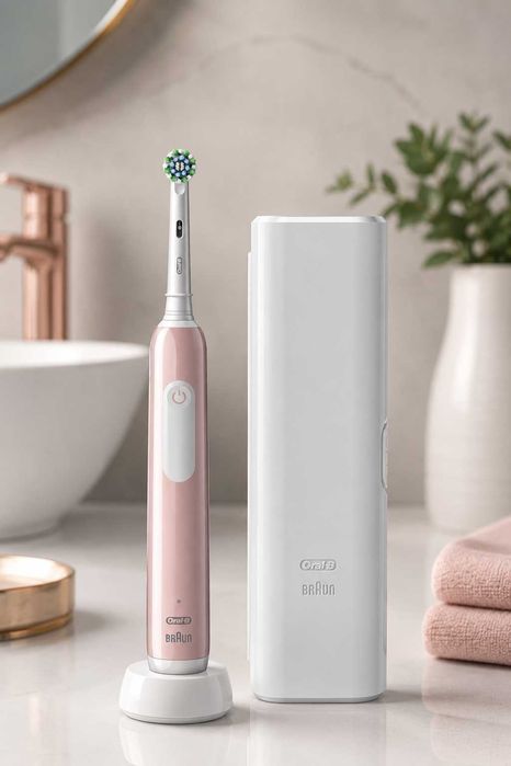 Електрическа четка за зъби Oral-B Pro 1 Pink + Travel Case +  ПОДАРЪК
