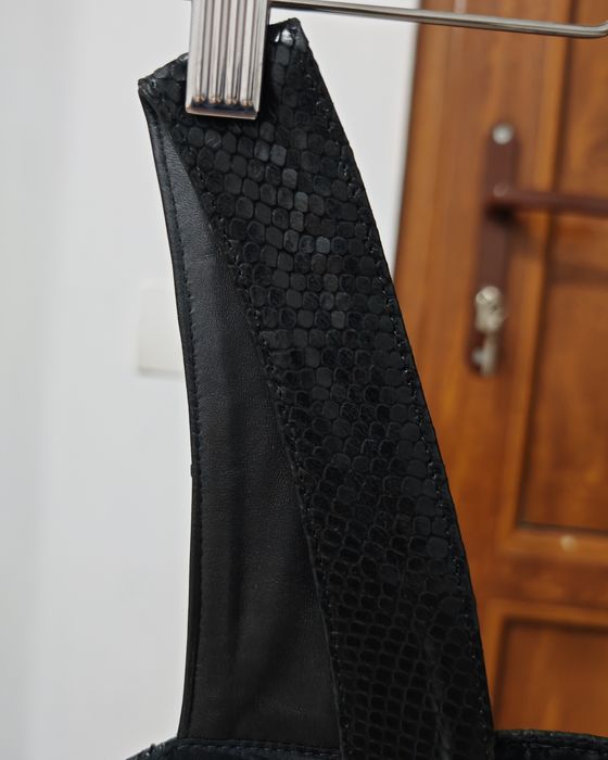 Top / bustieră MANOKHI XS – piele naturală, statement