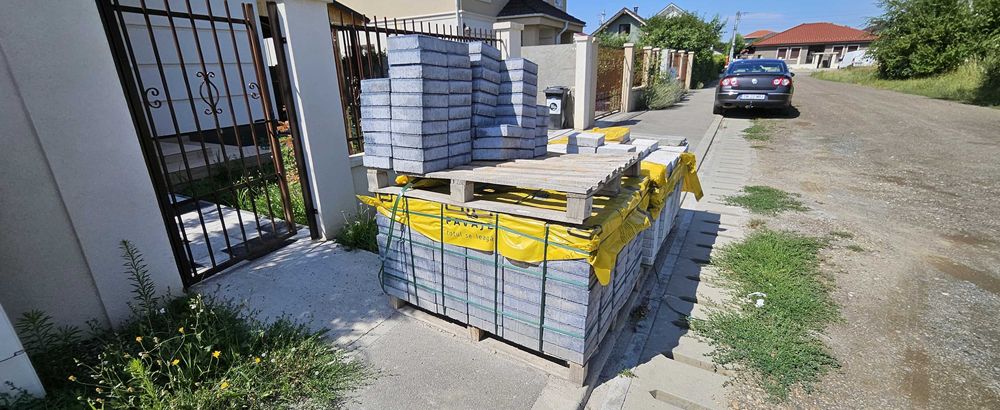 Pavaj Elis Umbra P3, 20x20cm, 6cm, alb-crem 300 buc, antracit 350 buc