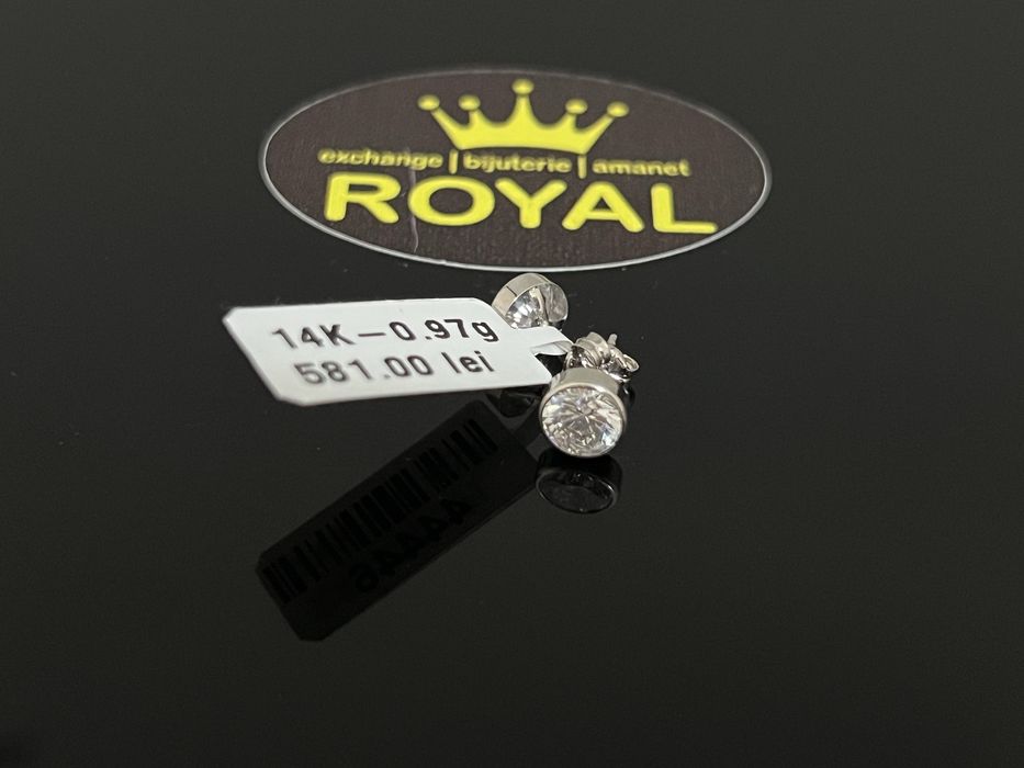 Bijuteria Royal CB : Cercei air alb 14k 0,97 grame