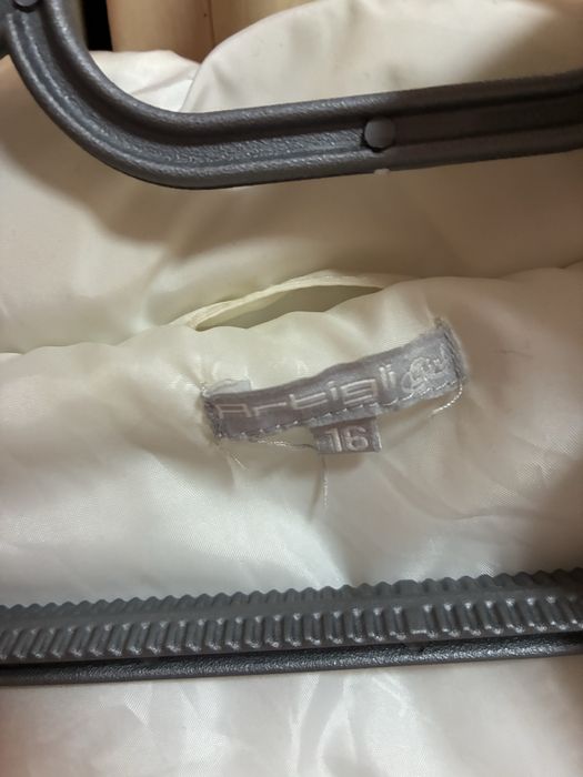 Geaca  lunga alb gri negri