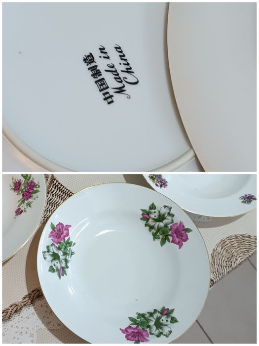 Тарелки, ляганы  фарфоровые,