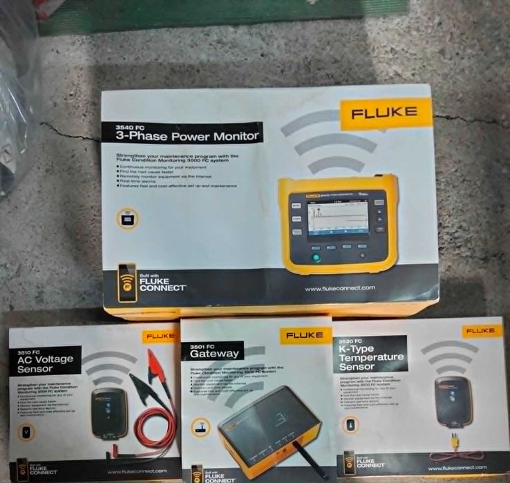 Fluke 3540 FC Kit de Monitorizare a Energiei Trifazate – Sistem de Monitorizare Wireless