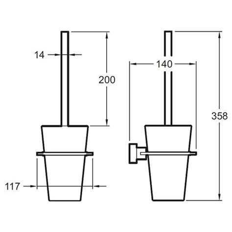 Поставка за тоалетна четка (стенна) хром + стъкло – Jacob Delafon ÉO