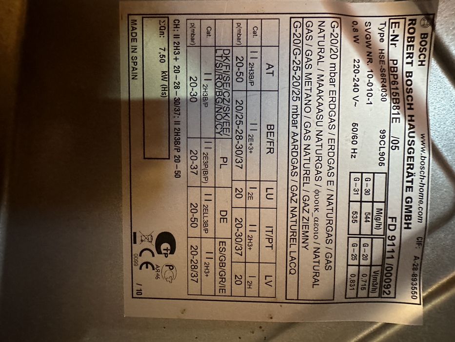 Plita incorporabila Bosch