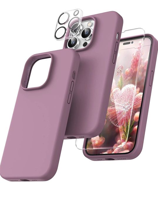 Husa Alcant + Folie Sticla + Folie Camera Iphone 14/15/16/PRO/MAX/PLUS