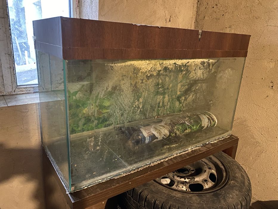 Аквариум на 110-120 литров вместе со столом.