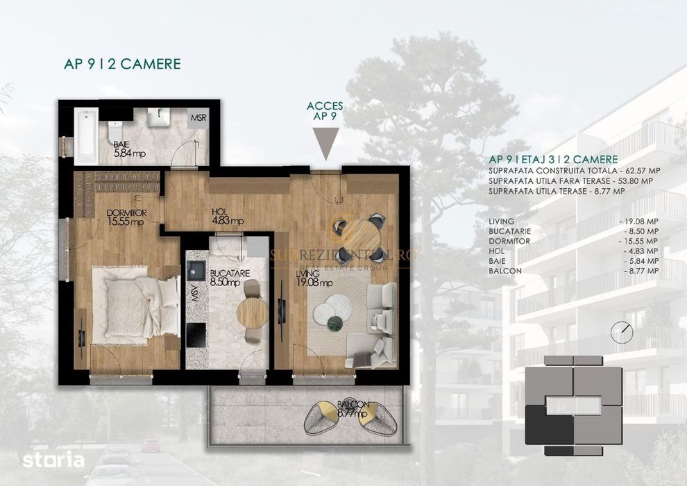 Apartament cu 2 camere de vanzare, Gama Residence, Soseaua Oltenitei