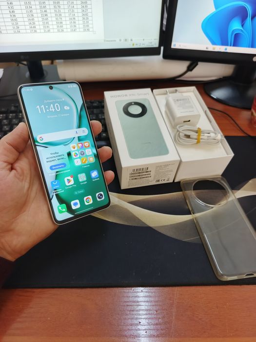 Honor X9c smart 8+8/256gb(2025)1 oylik ideal iwlawi zur aybi yuq tozza