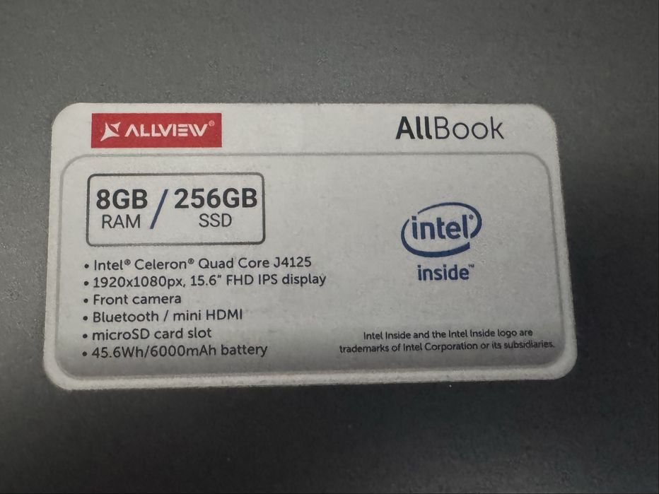 Laptop Allview Allbook J Intel Celeron 8Gb Ram 256Gb SSD