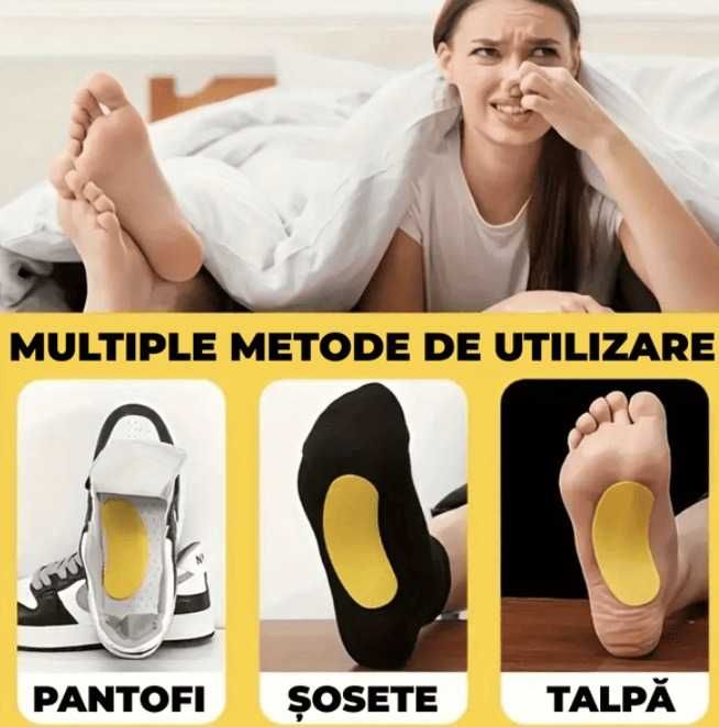 Plasturi deodorant Stop-Miros pentru pantofi/sosete/talpa cu aroma de lamaie