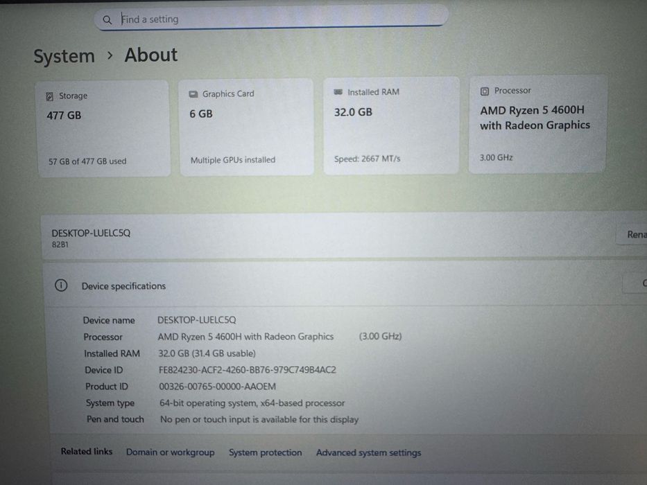 Лаптоп Lenovo Legion 5