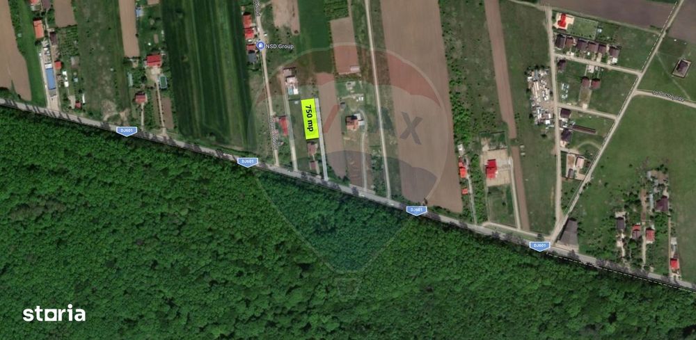 Teren intravilan, langa padure, 752 mp, Bolintin-Deal