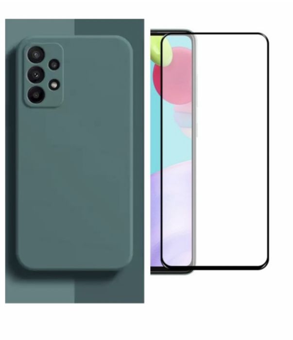Husa Alcantara Interior + Folie Sticla Samsung A52S/A53/A54/A55/A56/A57