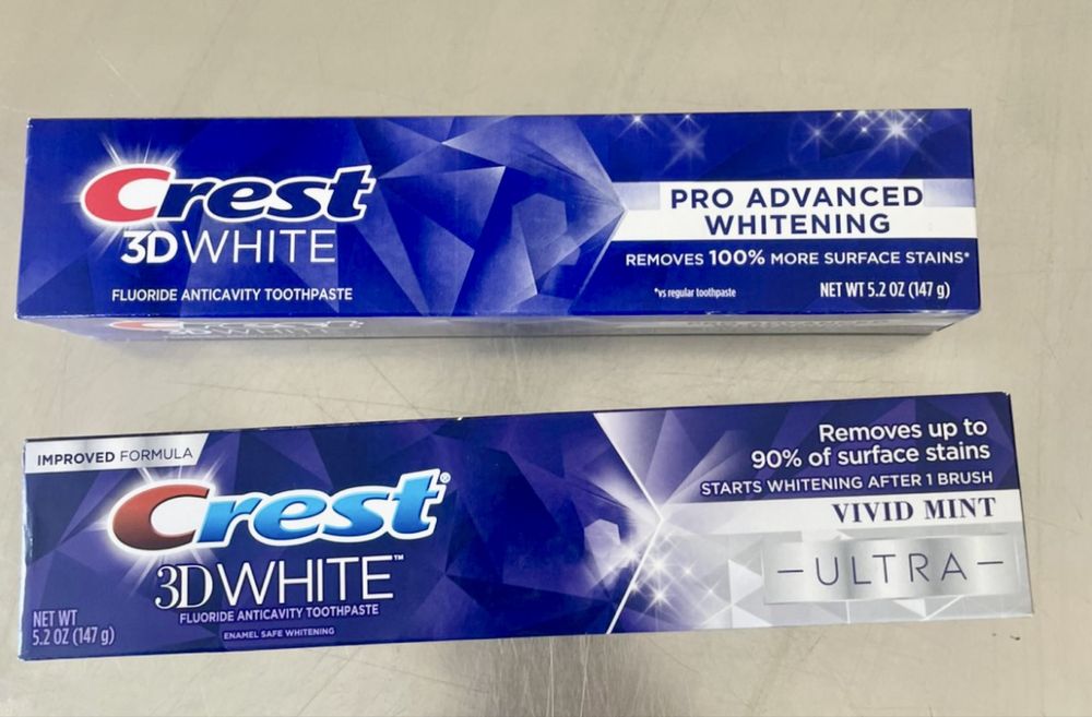 Избелваща паста и ленти за зъби Крест/Crest