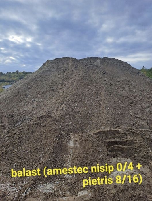 Nisip balastru piatra pamant