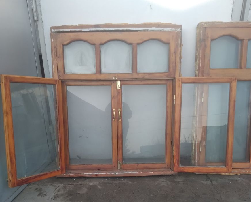 Двойные деревянные окна б/у
