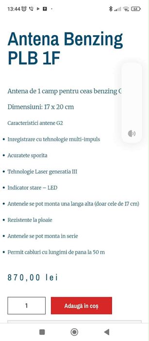 ceas porumbei benzing express G2 cu antena benzing PLB-1F