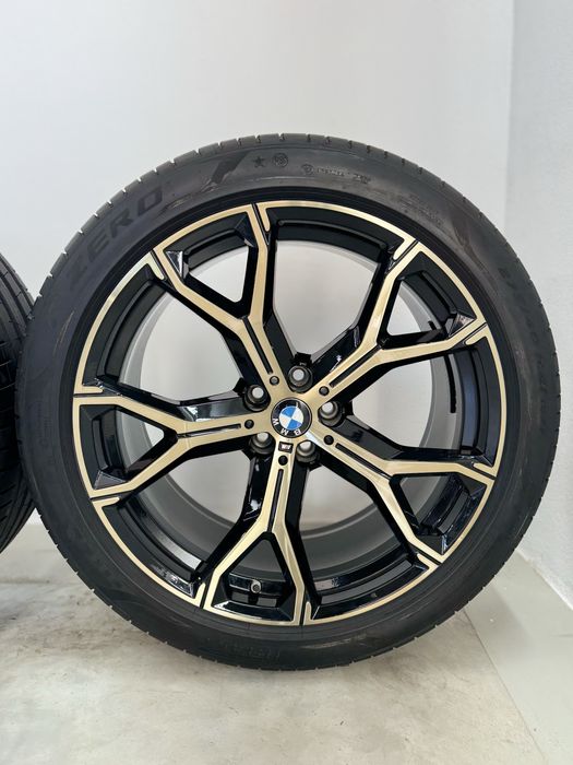 Jante Bmw X5 X6 R21 G05 G06 M741 Originale Gold Pirelli de vara 2024
