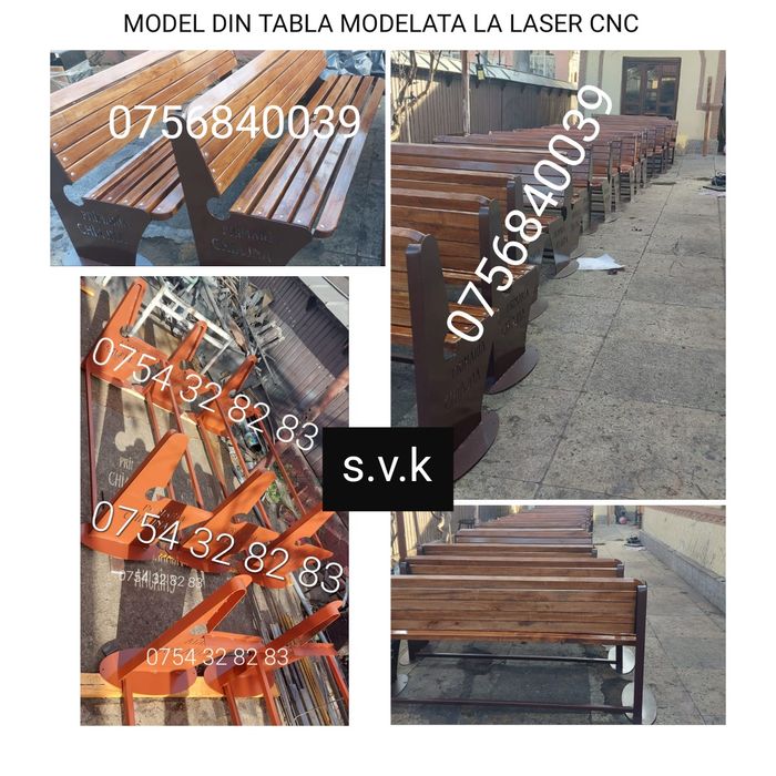 Sc vindem banci si cosuri pentru gunoi,livrare in toata tara