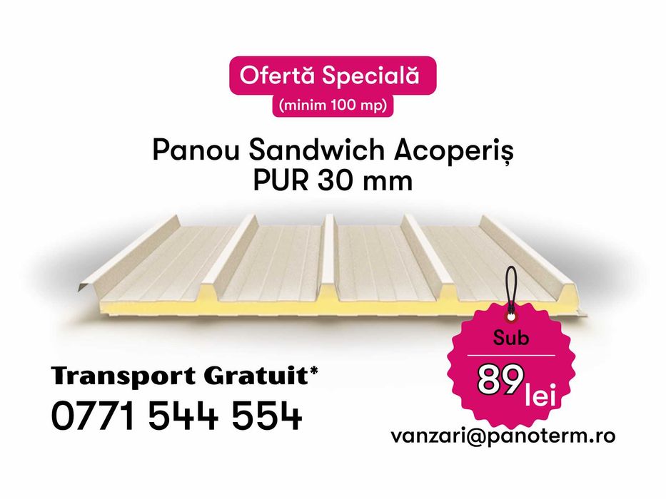 Panou Sandwich la dimensiunile dorite - Livrare GRATUITA*- Târgu Mures