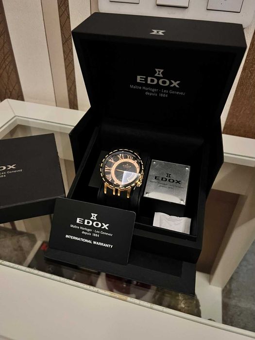 Edox Grand Ocean Decentrique Date Automatic FULL SET!