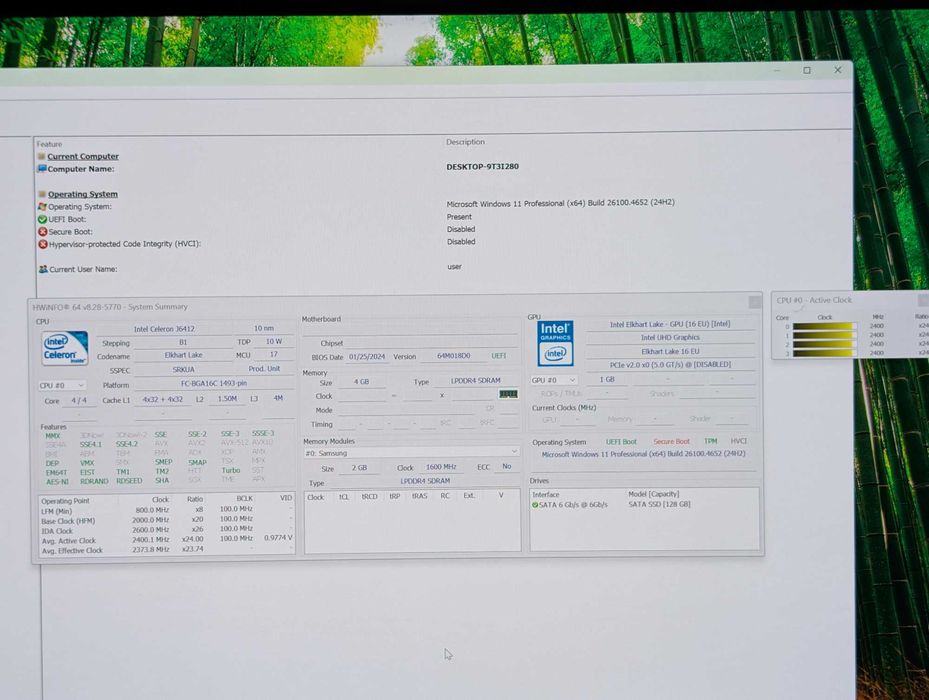 Mini pc Giada DK310, cpu Intel Celeron J6412