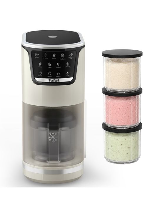 Aparat de inghetata Tefal Dolci IG602AE0, 10 programe, capacitate 3 x 0.46L  - Sigilat