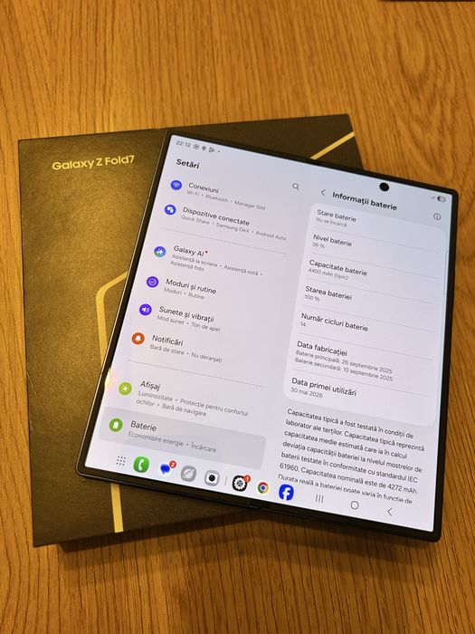 Samsung Galaxy Z Fold7, 12GB RAM, 256GB, 5G, Blue Shadow , Cutie