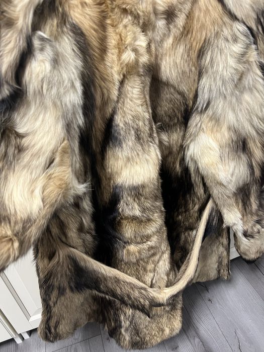 Haina blana naturala de vulpe