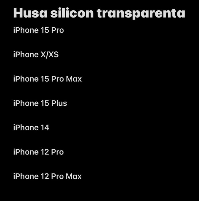 Husa telefon de silicon transparenta (modelele sunt in descriere)