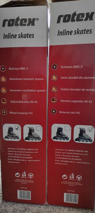 Cadou ideal/Set role EL + EA/Albastru + Rosu/1+1