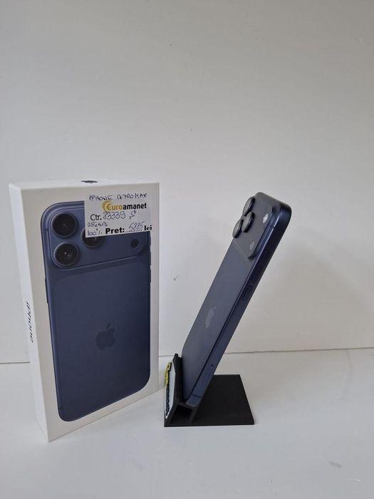 Telefon mobil Apple iPhone 17 Pro Max, 256GB, 5G, Deep Blue -P-