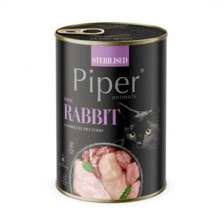 Piper Cat Sterilised Rabbit - 6 × 400