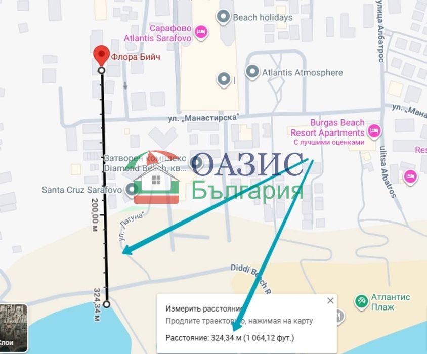 3-стаен апартамент на 1-ви етаж, Флора Бийч, Сарафово, Бургас - 106,26 кв. м.,