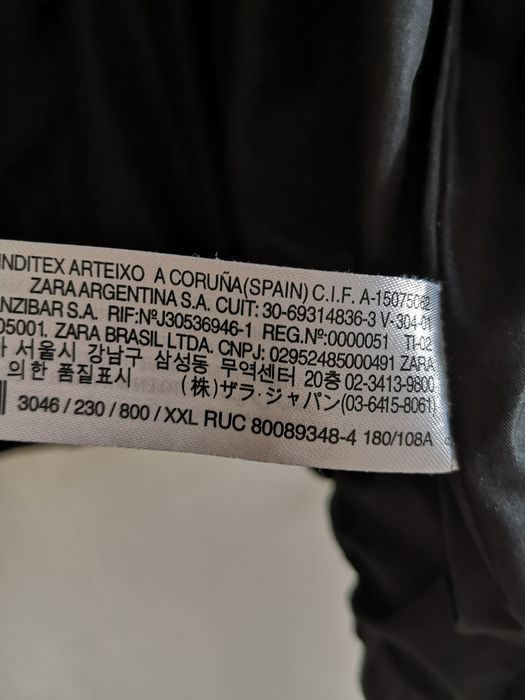 Куртка ZARA Oversize чёрная