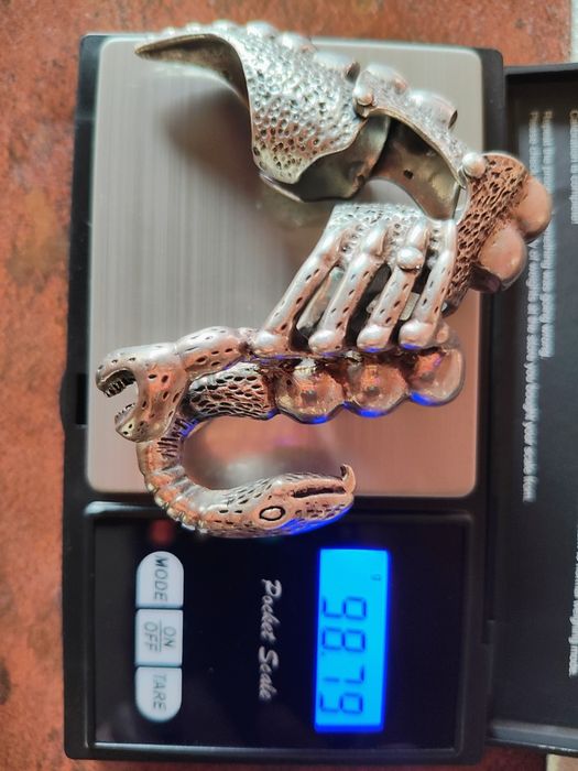 Inel 'Full Finger Armour ' argint masiv 925 , unicat