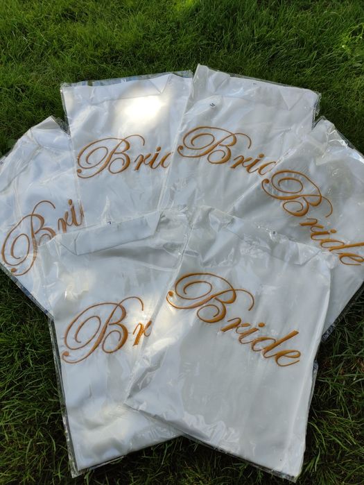 Халат за булка с бродерия