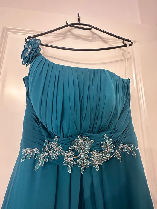 Rochie de gala lunga turcoaz