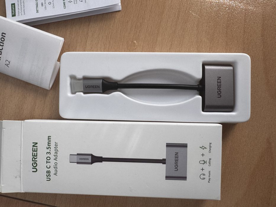 Адаптер UGREEN CM193/50596 от Type-C към AUX, USB-C