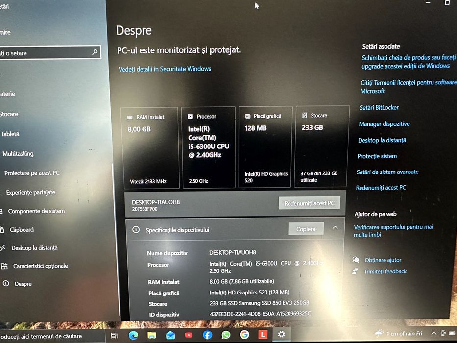 Lenovo ThinkPad X260, Intel Core i5-6300U 8Gb 256 Gb Ssd Full Hd Display
