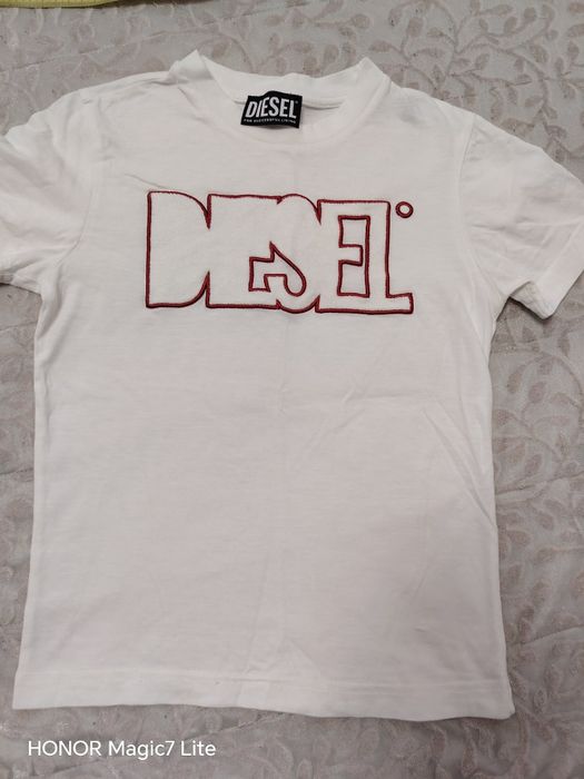 Diesel Kids T-Shirt Broderie Roșie