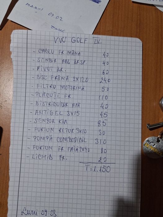 Vand golf 4 , an 2002 pret usor negociabil