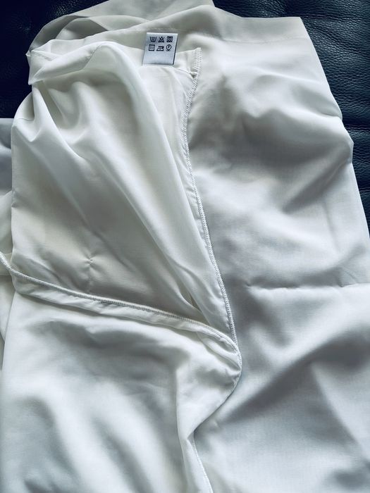 Perdea bej NOUA + sistem alb NOU prindere Mottura