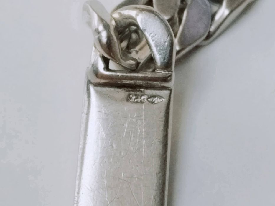 Veche bratara masiva din argint de 925